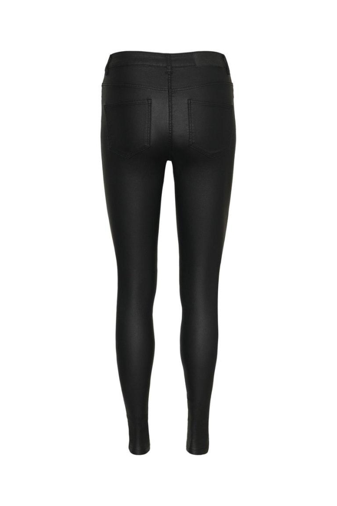 NMCALLIE HW SKINNY COATED PANTS NOO 27012746 Black